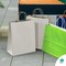Amiff Silver Shopping Bags with Handles 8 x 4.75 x 10.5 Pack of 50 Silver Gift Bags Bulk 150 GSM Silver Paper Bags with Handles Bulk Natural Silver Kraft Paper Bags Silver Paper Gift Bags Large